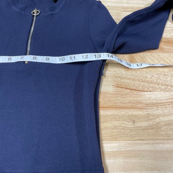 Ted Baker NWT 1/4 Zip Ionaaa Mock Slip Midi Dress Blue Navy Size 1 (US 0-2) - Picture 9 of 14